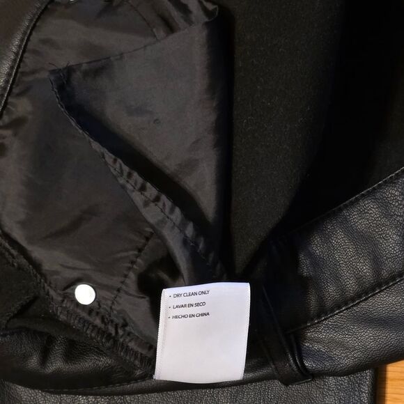 Kancan 11 Black Faux Leather Flare Button Fly Rocker Moto Pants - Picture 6 of 8